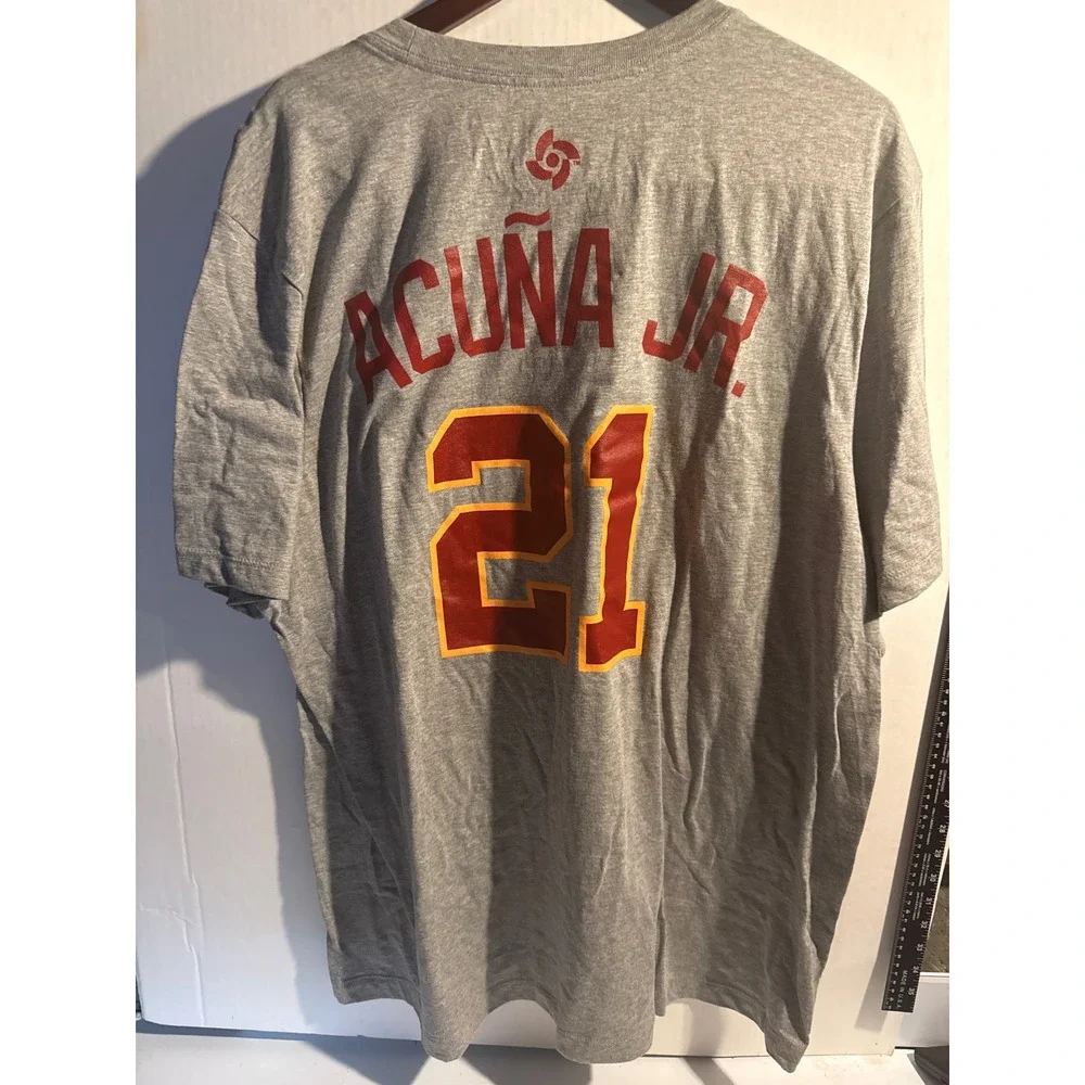 Nike Mens Ronald Acuña Jr Venezuela World Baseball Classic Gray T-Shirt XXL NWT